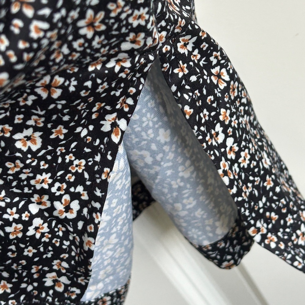 Summersalt Soft Charmeuse Cloud 9 size M boyfriend sleep shirt. Black and white - Picture 8 of 10